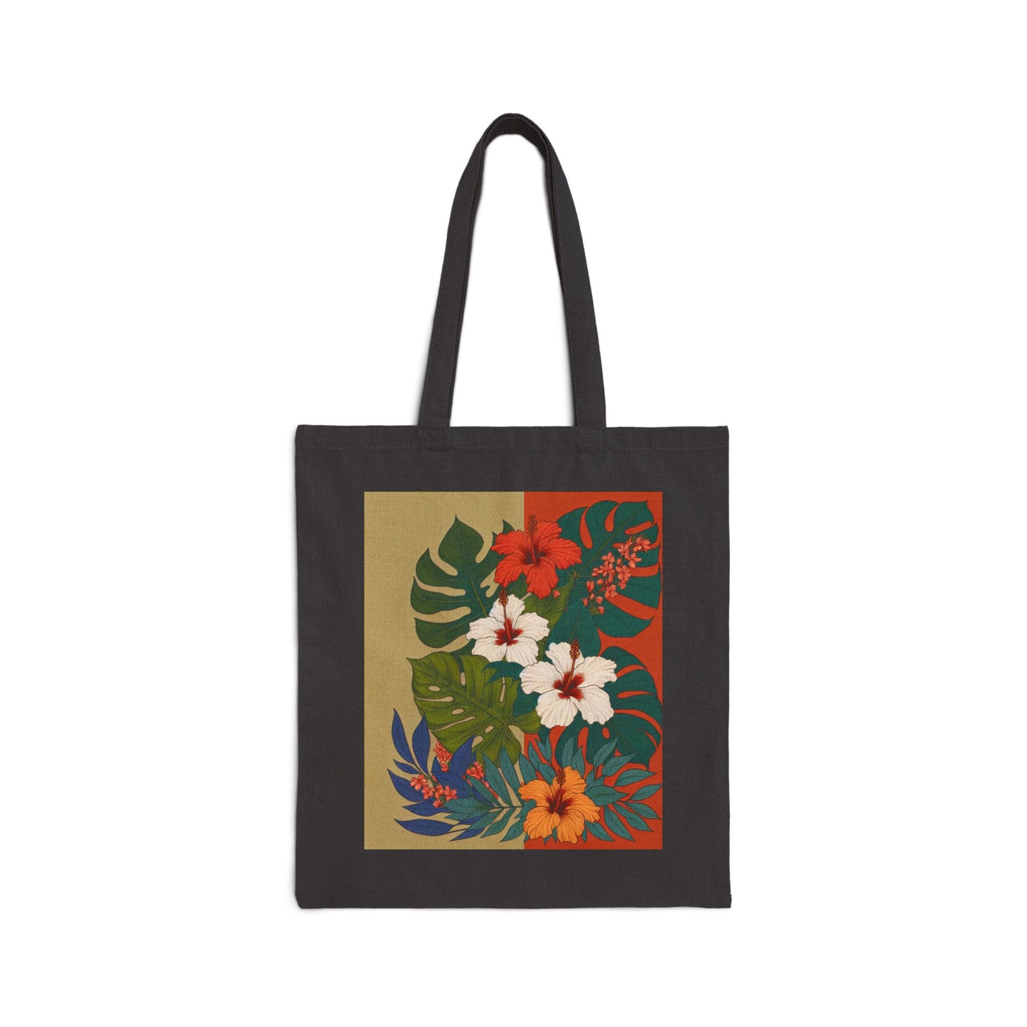 Tropical Vibe Cotton Canvas Tote Bag - 'Leid Back, But Still Extra' - Eco-Friendly Carryall