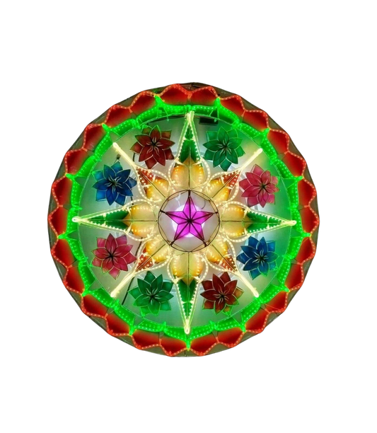 Festive Star Parol – Handcrafted Filipino Christmas Lantern with LED Lights