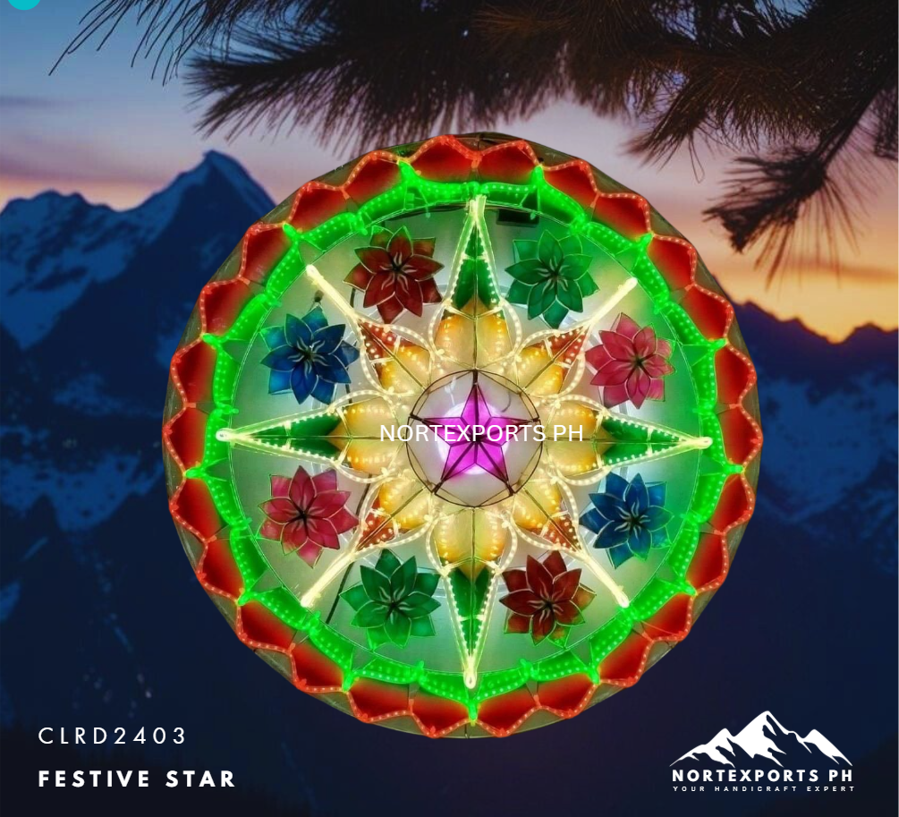 Festive Star Parol – Handcrafted Filipino Christmas Lantern with LED Lights